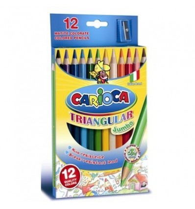 Карандаши цветные трехгранные Carioca 42393, 12 цветов