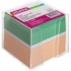 Блок-кубик Attache цветной, 9х9х9, в прозрачном стакане
