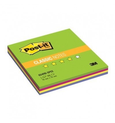 Бумага для заметок Post-it Classic 76х76мм, Весенняя радуга, 100 листов