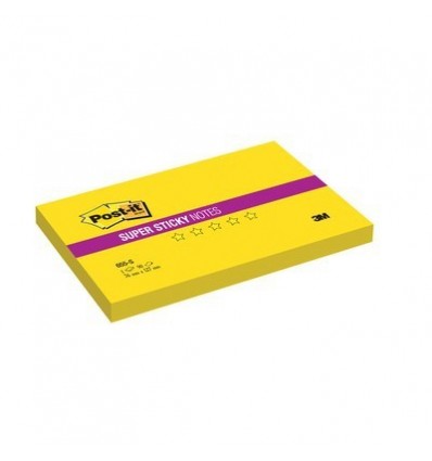 Бумага для заметок Post-it Super Sticky 76х127мм, желтый неон, 90 листов