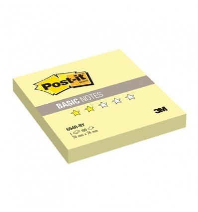 Бумага для заметок Post-it BASIC 76x76мм, канареечный желтый, 100 листов
