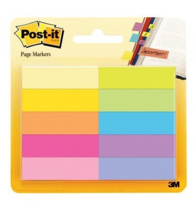 Клейкие закладки бумажные Post-it Professional 670-10AB 12.7х44.5мм, 10 цветов по 50 листочка