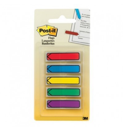 Клейкие закладки стрелки Post-it Professional 12х45мм, 5 цветов по 25 листочков