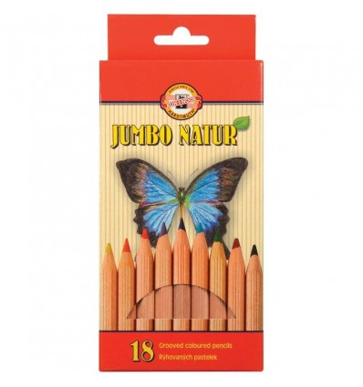 Набор цветных карандашей Koh-I-Noor Jumbo Natur 2173, 18 цветов