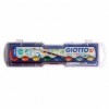 Краски акварельные полусухие GIOTTO металик с кистью, 8 цветов в пластиковом пенале 