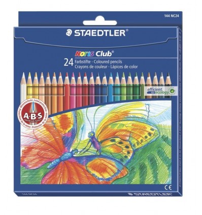 Набор цветных шестигранных карандашей STAEDTLER Noris Club, 24 цвета