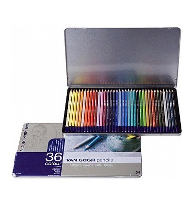 Набор цветных карандашей VAN GOGH 36 цветов, в металлической коробке