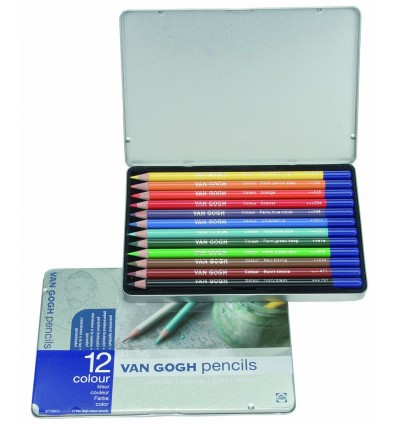 Набор цветных карандашей VAN GOGH 12 цветов, в металлической коробке