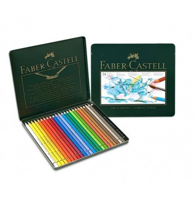 Набор цветных акварельных карандашей FABER-CASTELL Аlbrecht Durer, 24 цвета, в металлической коробке