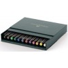 Капиллярные ручки-кисти FABER-CASTELL Pitt Pen brush, 12 цветов, в студийной (кожзам.) коробке