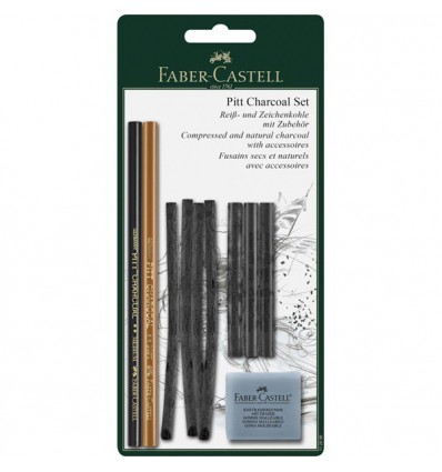 Набор угля для рисования FABER-CASTELL Pitt Charcoal Set, 10 предметов, в блистере