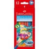 Набор цветных акварельных карандашей FABER-CASTELL AQUARELLE, 12 цветов с кисточкой