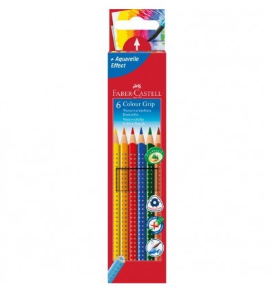 Набор цветных трехгранных карандашей FABER-CASTELL GRIP 2001, 6 цветов