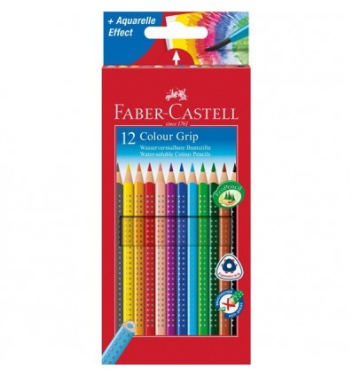 Набор цветных трехгранных карандашей FABER-CASTELL GRIP 2001, 12 цветов