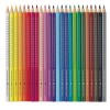 Набор цветных трехгранных карандашей FABER-CASTELL GRIP 2001, 24 цвета в металлической коробке