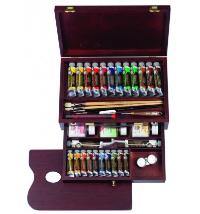 Набор масляных красок Royal Talens REMBRANDT Мастер - 24 цвета в тубах (10 по 15мл, 12 по 40мл, 2 по 60мл), деревянный короб