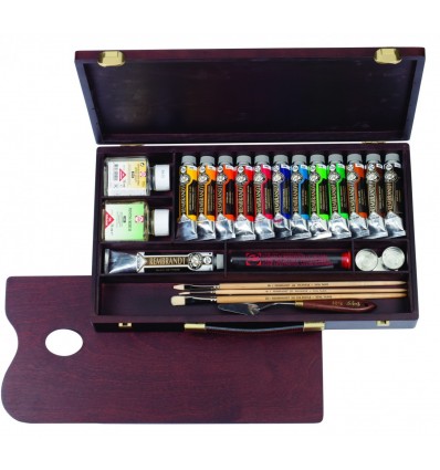 Набор масляных красок Royal Talens REMBRANDT Профессионал - 13 цветов в тубах (12 по 40мл, 1 по 60мл), деревянный короб