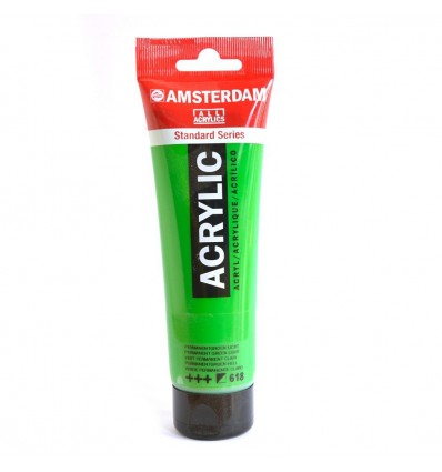 Акриловая краска AMSTERDAM ROYAL TALENS туба 120мл, цвет №618 Зеленый светлый устойчивый