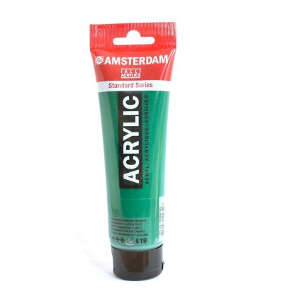 Акриловая краска AMSTERDAM ROYAL TALENS туба 120мл, цвет №619 Зеленый темный устойчивый