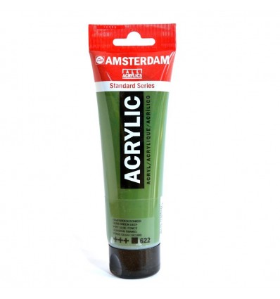Акриловая краска AMSTERDAM ROYAL TALENS туба 120мл, цвет №622 Зеленый оливковый темный
