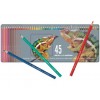 Набор цветных карандашей Bruynzeel Хамелеон 45 цветов, ластик, точилка в металлической коробке