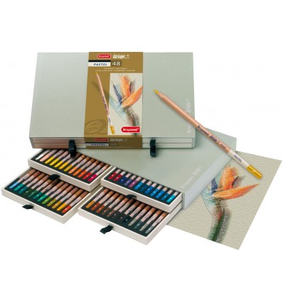 Набор цветных пастельных карандашей Bruynzeel DESIGN, 48 цветов, в подарочном пенале