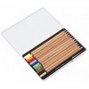 Набор цветных акварельных карандашей Bruynzeel Expression Aquarel, 12 цветов, кисть, в метал. коробке