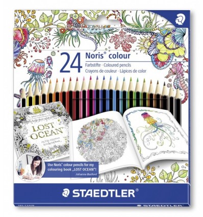 Набор цветных карандашей STAEDTLER Wopex Noris Colour Johanna Basford, 24 цвета