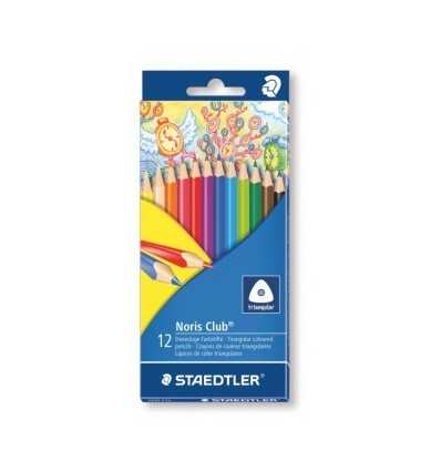 Набор цветных трехгранных карандашей STAEDTLER Noris Club, 12 цветов