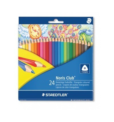 Набор цветных трехгранных карандашей STAEDTLER Noris Club, 24 цвета