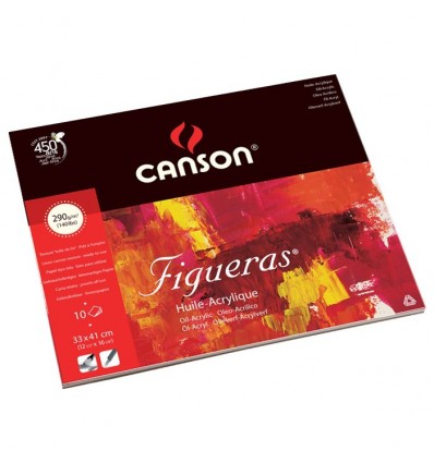 Альбом для масла CANSON Figueras 41*33см, 290гр. 10л., бумага зерно холста, склейка