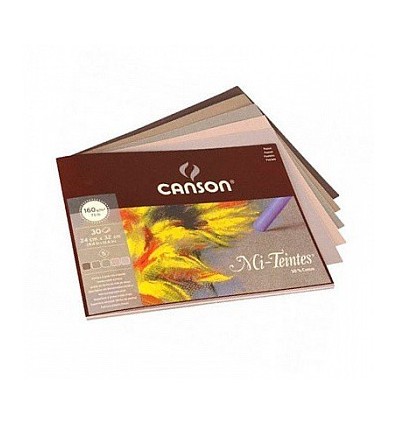 Альбом для пастели CANSON Mi-Teintes 24*32см, 160гр. 30л., 5 серых цветов, склейка