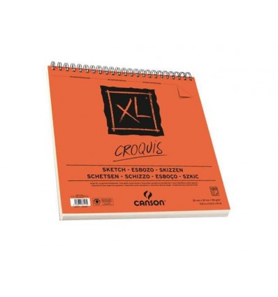 Альбом для графики CANSON Xl Croquis 30*30см, 90гр. 120л., бумага слоновая кость мелкозернистая, спираль