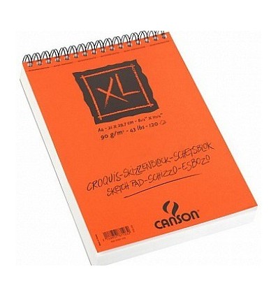 Альбом для графики CANSON Xl Croquis А2 42*59.4см, 90гр. 60л., бумага слоновая кость мелкое зерно, спираль