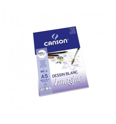 Альбом для графики CANSON Imagine А5 14.8*21см, 200гр. 50л., бумага мелкое зерно, склейка