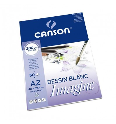 Альбом для графики CANSON Imagine А2 42*59.4см, 200гр. 50л., бумага мелкое зерно, склейка