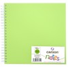 Скетчбук CANSON Notes 18.5*18.5см, 120гр. 50л., пластиковая обложка зеленая, спираль