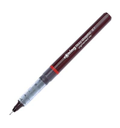 Капиллярная ручка ROTRING Tikky Graphic, 0,1мм, черная