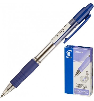 Ручка шариковая масляная автоматическая Pilot BPGP-10R-F (0.32 мм) синяя