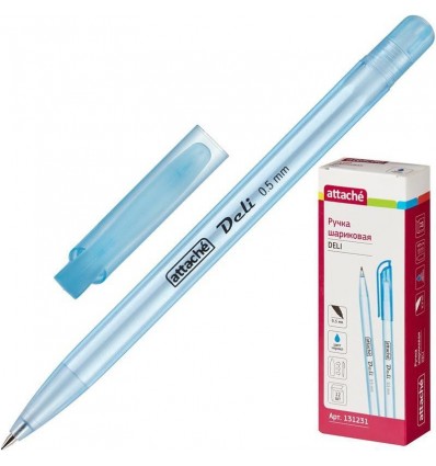 Шариковая ручка масляная Attache Deli 0,5 мм, синяя