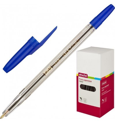 Шариковая ручка масляная Attache Corvet 0,7 мм, синяя