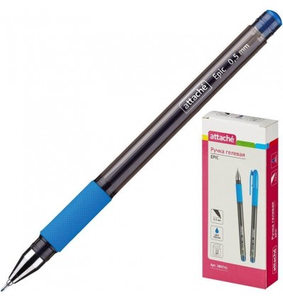 Ручка гелевая Attache Epic с манжеткой, 0.5мм, синяя