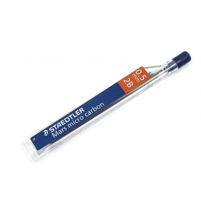 Стержни STAEDTLER mars micro carbon для мехаических карандашей, 2B, 0.5 мм, 12шт/уп
