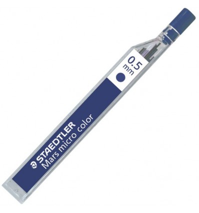 Цветной грифель STAEDTLER mars micro carbon COLOR 25405 для мехаических карандашей, 0.5мм, синий, 12шт/уп