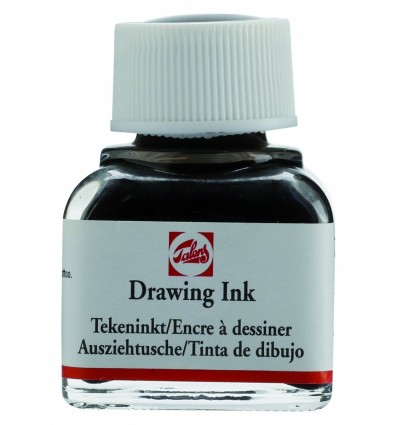 Тушь чертёжно-рисовальная Talens Drawing Ink, 11 мл., Цвет: №715 Чёрно-коричневый