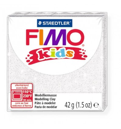 Глина полимерная STAEDTLER FIMO kids, 42г. - блестящий белый