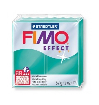 Глина полимерная STAEDTLER FIMO Effect, 57г. - полупрозрачный зеленый