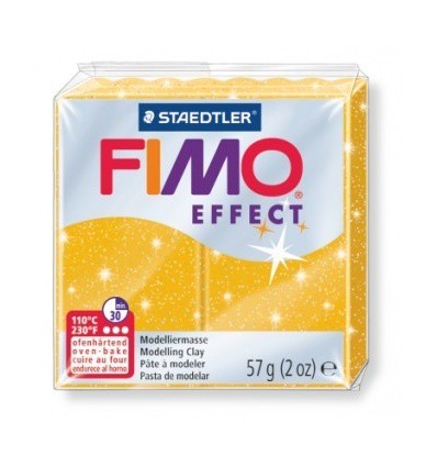 Глина полимерная STAEDTLER FIMO Effect, 57г. - золотой с блестками
