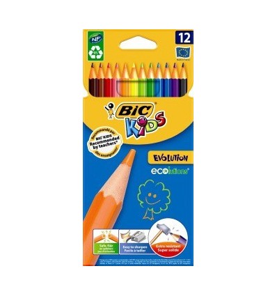 Набор цветных карандашей Bic Evolution, 12 цветов