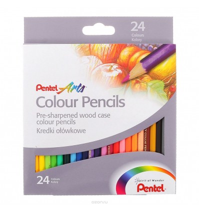 Набор цветных карандашей Pentel Colour pencils, 24 цвета